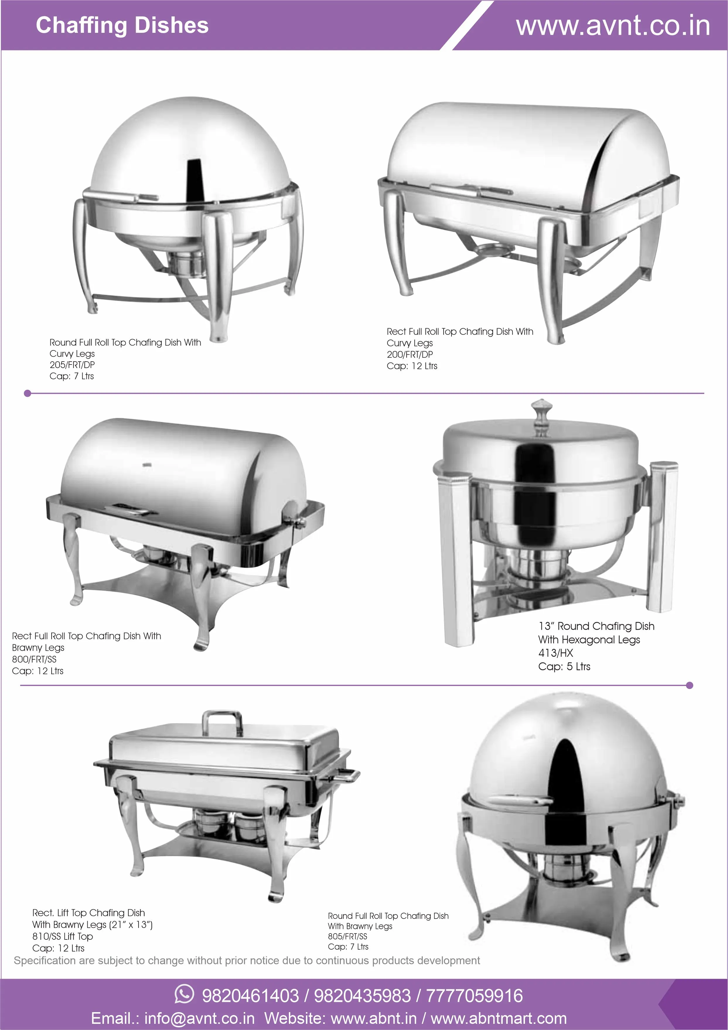 Catering Chafing Dishes