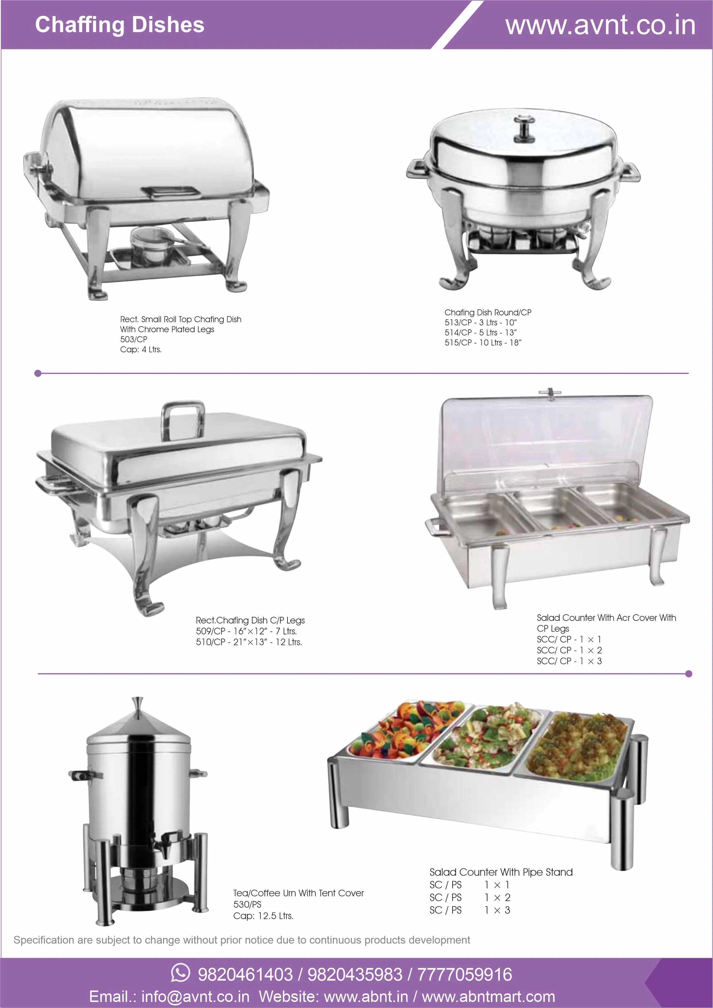 Induction Base Rectangle Chafing Dishes
