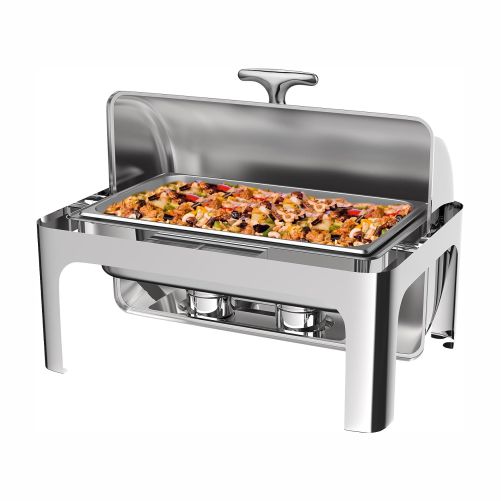 chafing dish with roll top rectangular