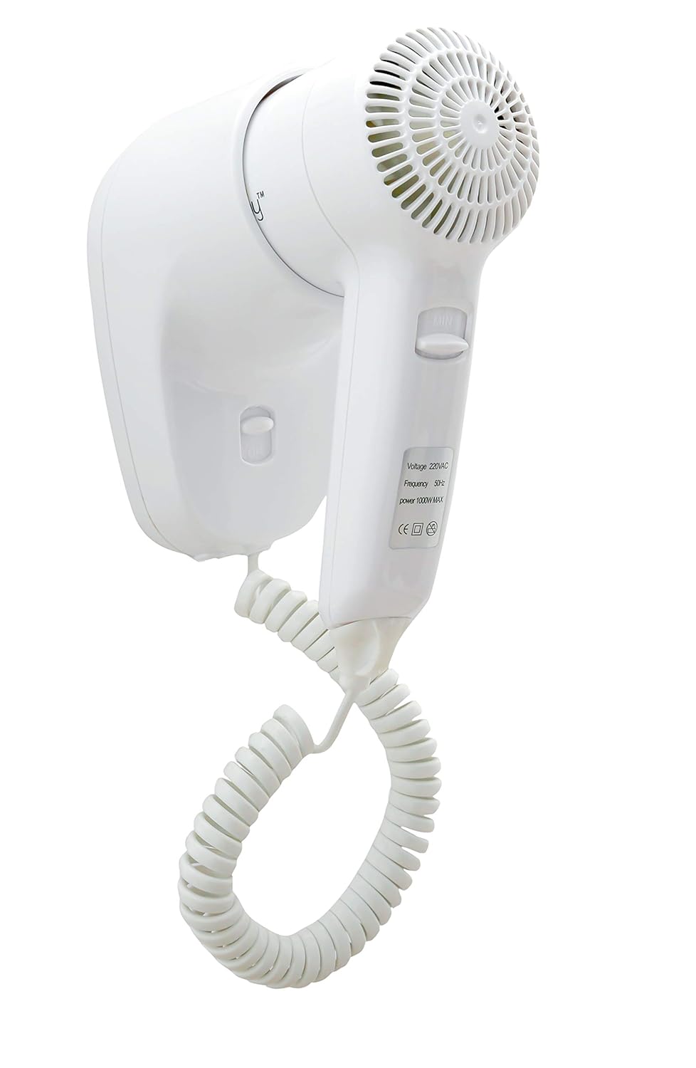 wall-mounted hair dryer for guestroom 