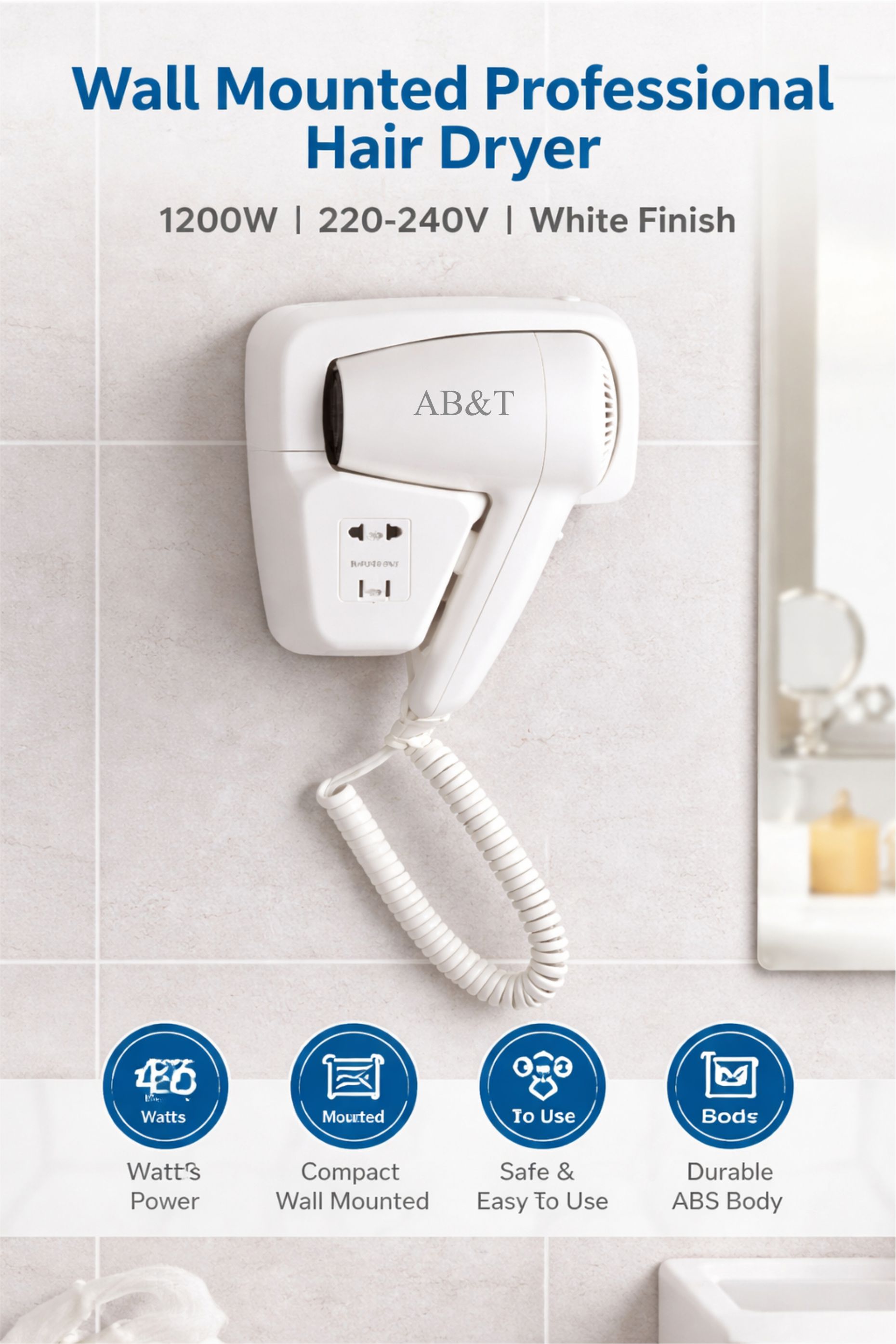 wall mounted hair dryer