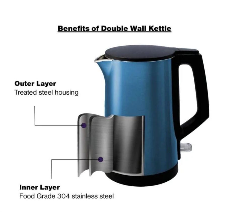 JVD Kettles GLITZ 1.0L Turquoise Blue