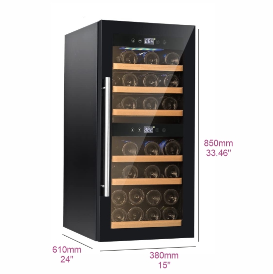 dual zone wine cooler