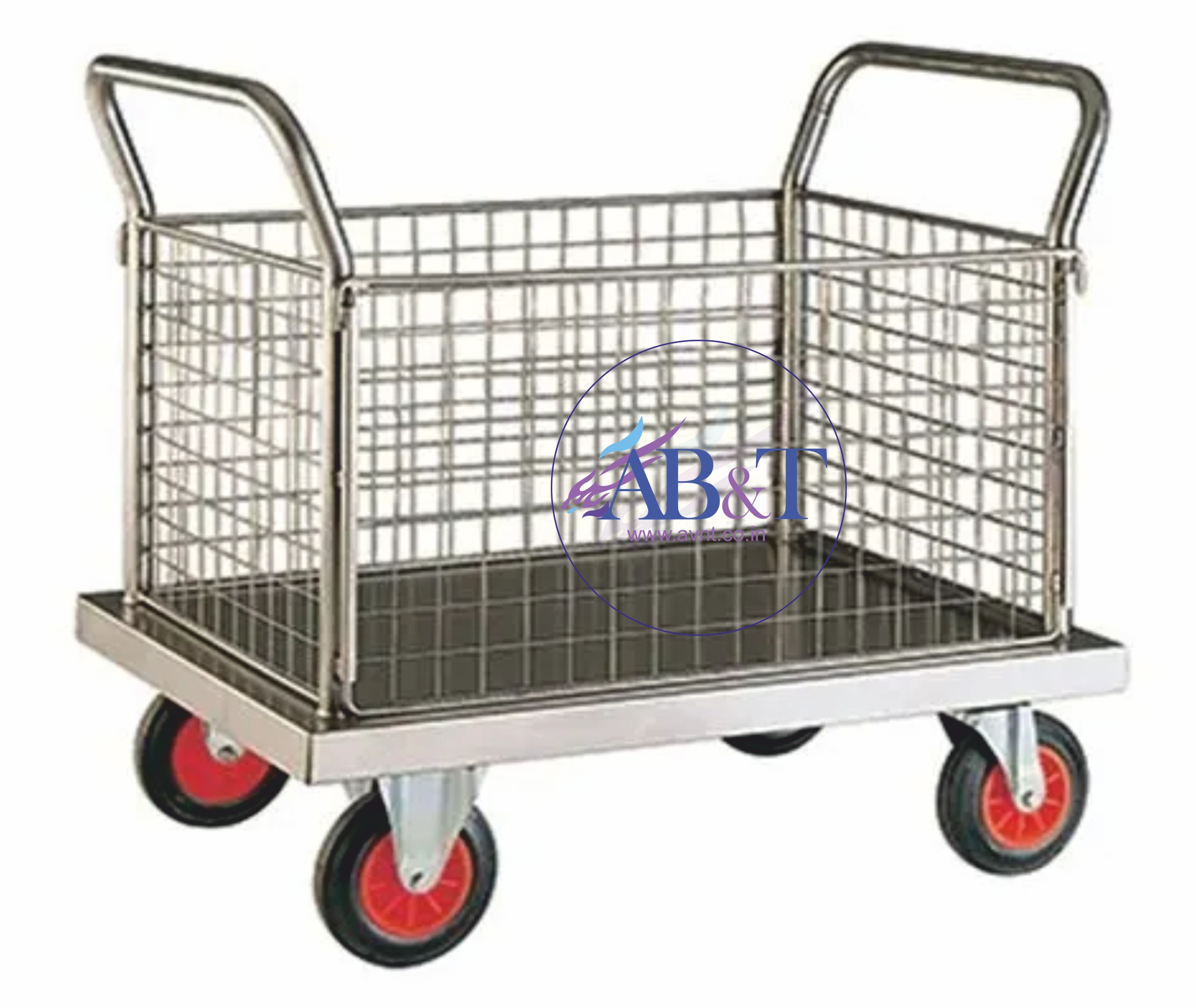 stainless steel laundry trolley