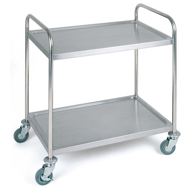 stainless steel serving trolley